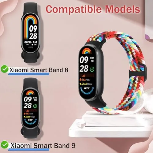 Close look at the TumpCez Braided Bands Compatible with Xiaomi Smart Band 10 9 build quality
