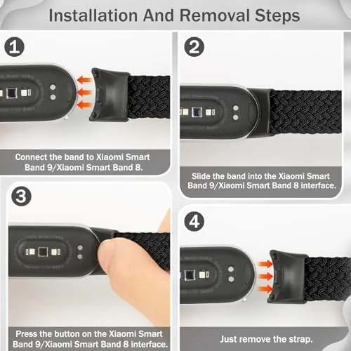 Another view of the TumpCez Braided Bands Compatible with Xiaomi Smart Band 10 9