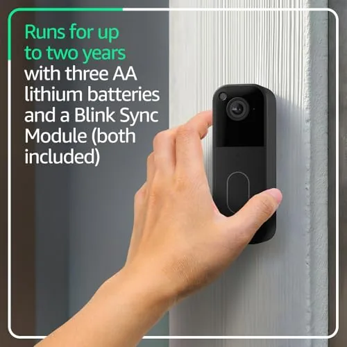 The Blink app showing a head to toe view of a package at the front door