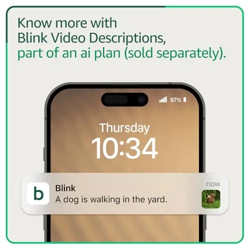 The Blink app dashboard showing recent motion events