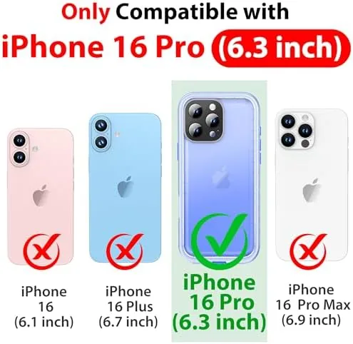 Close look at the SPORTLINK for iPhone 16 Pro Waterproof Case 6.3 Blue/Frosted Clear build quality