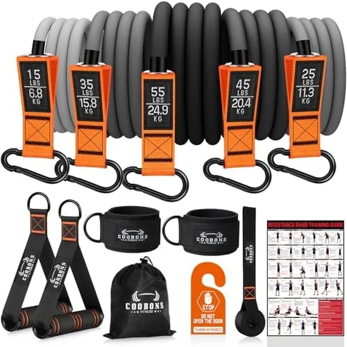 Resistance Bands with Handles, 175lb Exercise Bands for Working Out | Fitness Bands, Workout Review: Tested and Rated