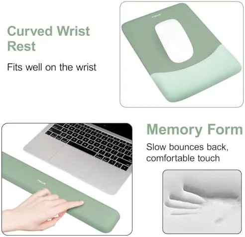 Another view of the MOSISO Keyboard Mouse Pad Set, Large Gaming Mouse Pad&Keyboard Wrist