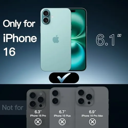 Close look at the JETech Case for iPhone 16, Anti-Yellowing, Teal | Shockproof Protection build quality