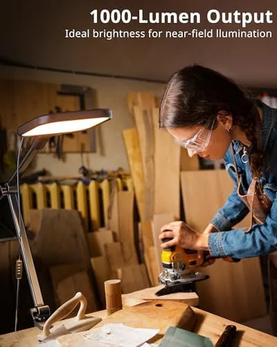 Close look at the UBeesize 8" Streaming Ring Light with Adjustable Arm and Desk build quality