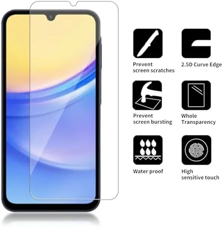 Close look at the 4 Pack Glass Screen Protector Compatible for Samsung Galaxy A16 build quality