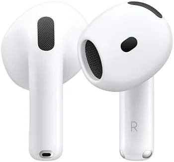 A close up of the AirPods 4 force sensor stem and speaker grille