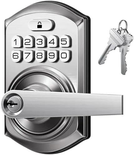 TEEHO TE004 Keyless Entry Door Lock Handle with Keypad, Satin Nickel | 20 User Review: Tested and Rated