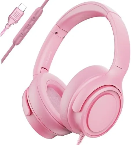 Overview of the ADOOPE Wired Over-Ear Headphones with USB C Connector, Hi-Fi Stereo