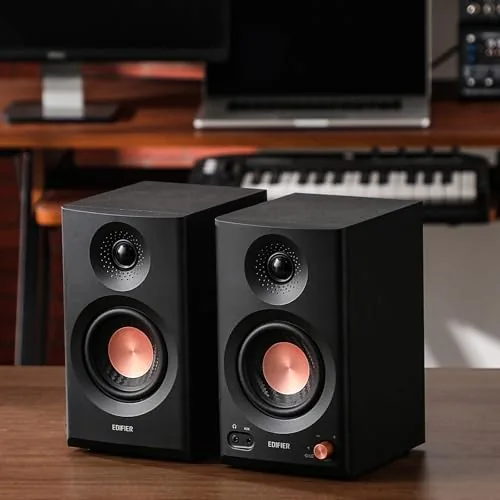Another view of the Edifier MR3 Powered Studio Monitor Speakers, Hi-Res Audio Certified Bluetooth