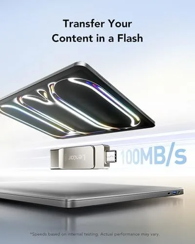 Another view of the Lexar D40E 128GB Dual USB 3.2 Gen 1 Type-C Jump