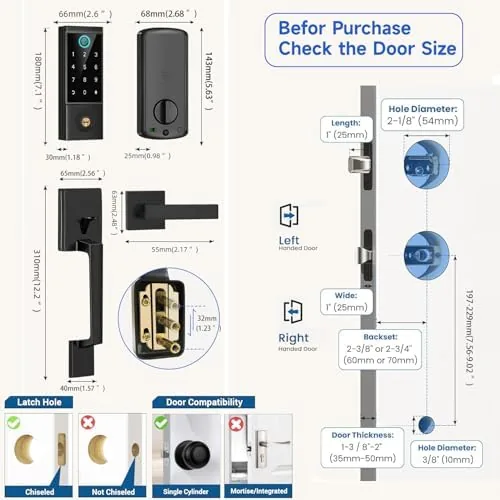 Testing the BEBASIA Smart Door Lock with Front Door Handle Set, Heavy over two weeks