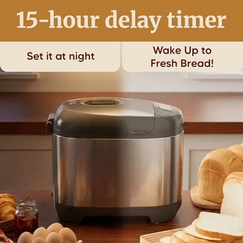 The Elite Gourmet bread maker next to an entry level model for comparison