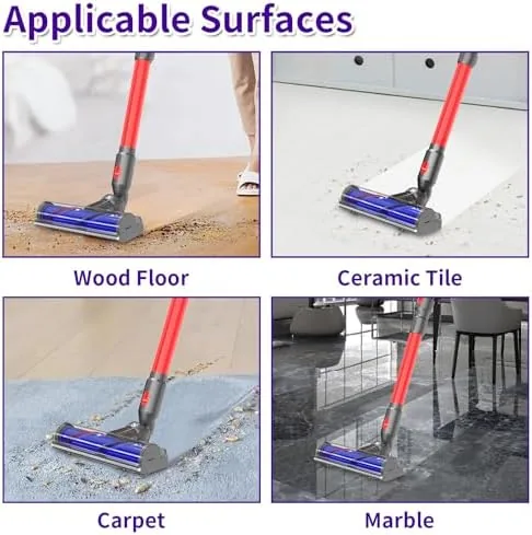 The Upgrade vacuum head side by side with a genuine Dyson floor head