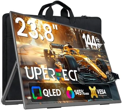Overview of the UPERFECT 24" 144Hz Portable Monitor, QLED 145% sRGB 450Nits Gaming