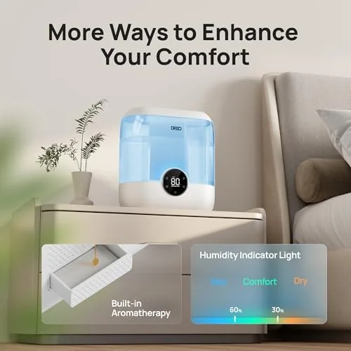 Another view of the DREO Humidifiers for Bedroom, 6L Top Fill Supersized Cool Mist