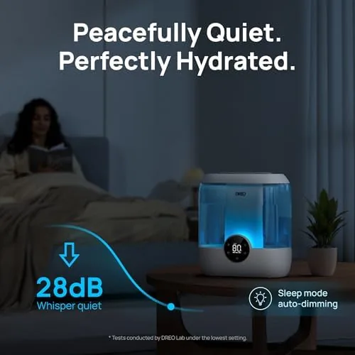 Testing the DREO Humidifiers for Bedroom, 6L Top Fill Supersized Cool Mist over two weeks