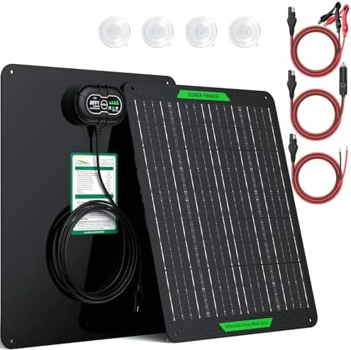 SUNER POWER Waterproof 20W 12V Solar Battery Charger & Maintainer PRO, Built-in UltraSmart MPPT Review: Tested and Rated