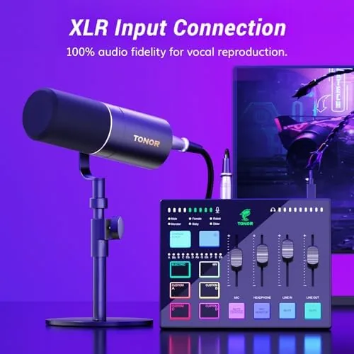 Close look at the TONOR Audio Interface and Microphone Set, Podcast Equipment Bundle, USB build quality