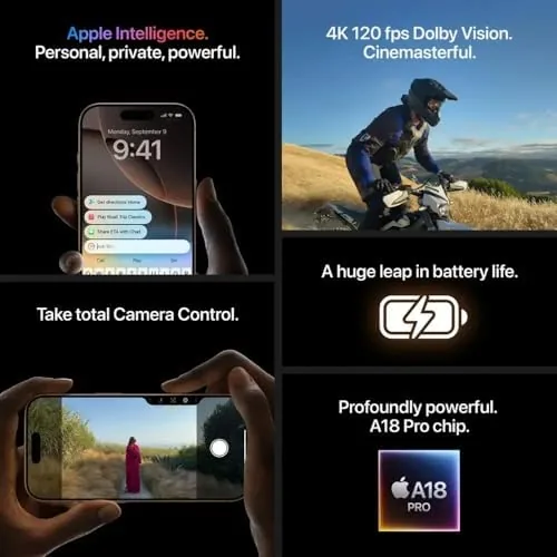 Another view of the Apple iPhone 16 Pro Max, 512GB, Black Titanium - Unlocked (Renewed)
