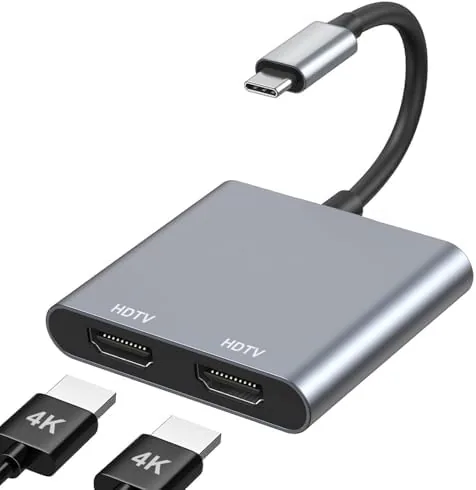 Overview of the USB C to Dual HDMI Adapter 4K@60Hz, Type C to