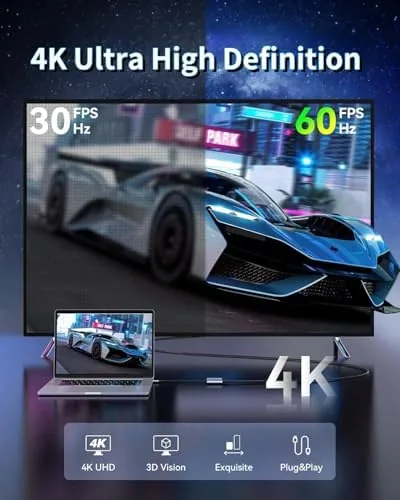 Another view of the USB C to Dual HDMI Adapter 4K@60Hz, Type C to