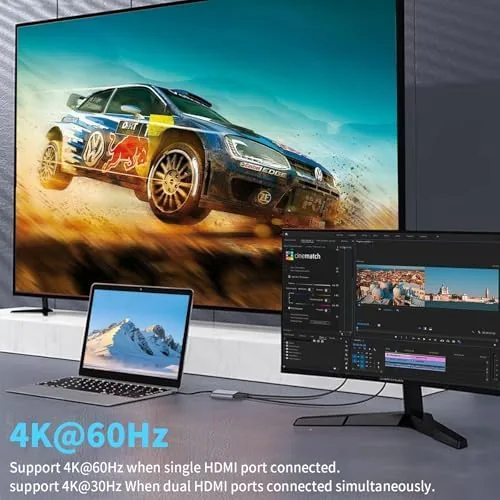 The USB C to Dual HDMI Adapter 4K@60Hz, Type C to compared in context