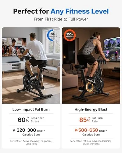 Home workout space with the MERACH bike near a window