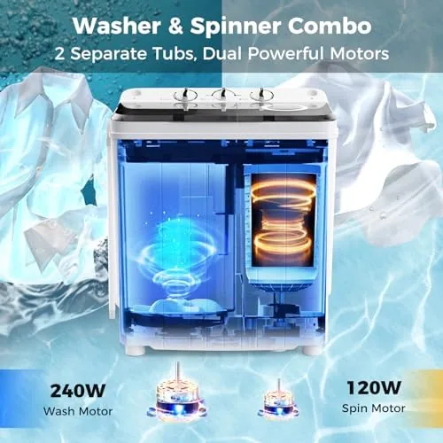 Clothes in the spin tub after the cycle showing how much water the spinner removes