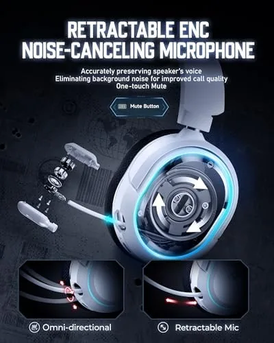 The headset charging by USB with the RGB lighting off showing the battery LED