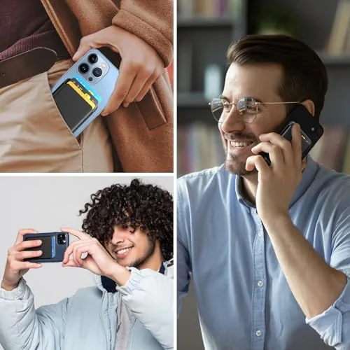Close look at the 2 Pack Phone Card Holder, Premium Leather Wallet Stick on build quality