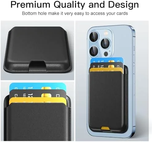 Another view of the 2 Pack Phone Card Holder, Premium Leather Wallet Stick on