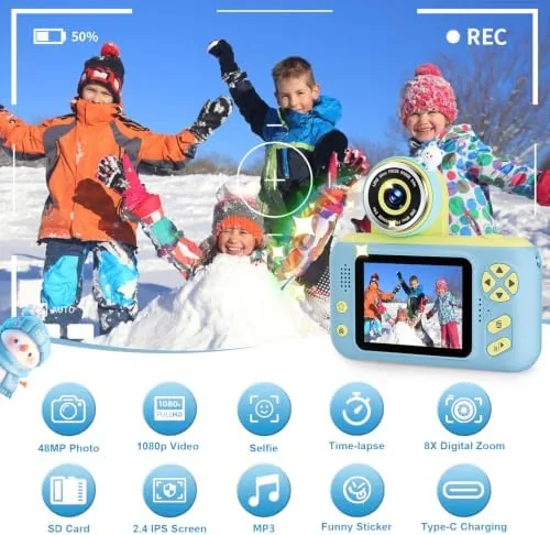 Close look at the Makolle Camera for Kids, Portable Travel Camera for Childrens Age build quality
