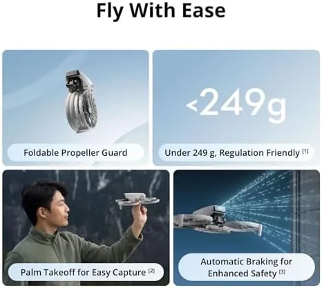 The DJI Flip with its arms unfolded and the full propeller guards visible