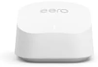 Close up of the two gigabit ethernet ports and power connector on the eero 6+