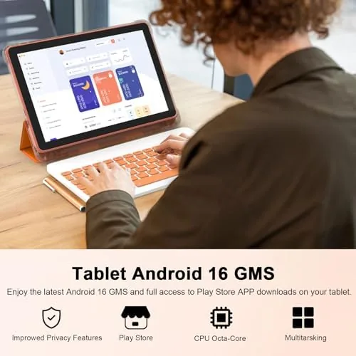 Detail shot of the CUPEISI Android 16 Tablet 10 Inch, 20GB RAM+128GB ROM/2TB Expandable features