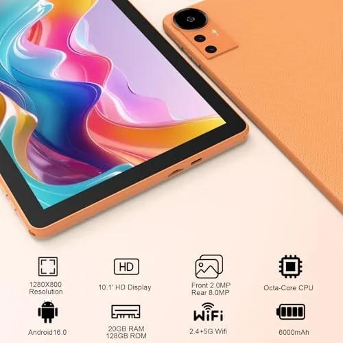The CUPEISI Android 16 Tablet 10 Inch, 20GB RAM+128GB ROM/2TB Expandable in real use