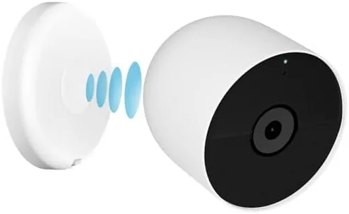The UYODM magnetic wall mount plate with a Google Nest Cam attached