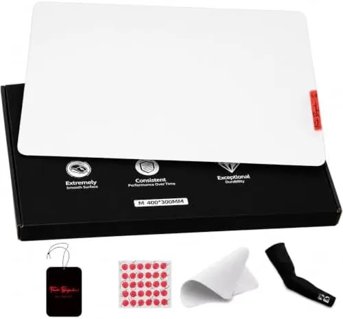 Flash Beyond Glass Gaming Mouse Pad, 400 x 300 mm, White | Micro-etched tempered Review: Tested and Rated