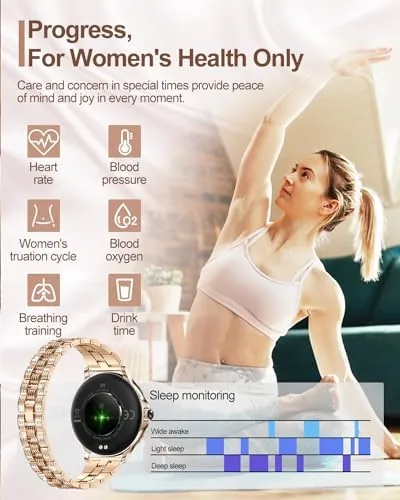 The Smart Watches for Women(Make/Answer Call) with Diamond:1.3" Fitness Tracker Watch in real use