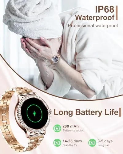 The Smart Watches for Women(Make/Answer Call) with Diamond:1.3" Fitness Tracker Watch compared in context
