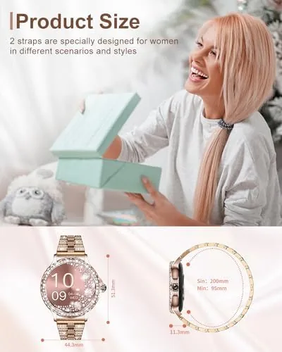 Testing the Smart Watches for Women(Make/Answer Call) with Diamond:1.3" Fitness Tracker Watch over two weeks