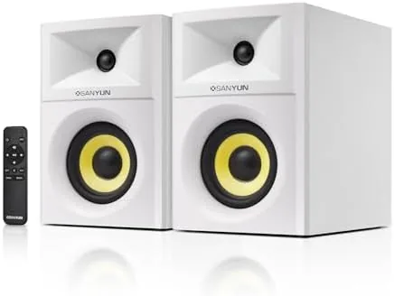 Overview of the Sanyun SW205 2.0 Bookshelf Speakers, Room-Filling Expanded Stage, Dual-DSP |