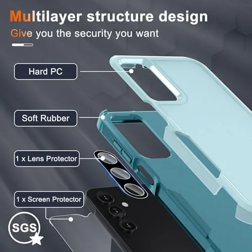 Close look at the Case for Samsung Galaxy A16 5G,Full Body Heavy Duty Cover,Mint build quality