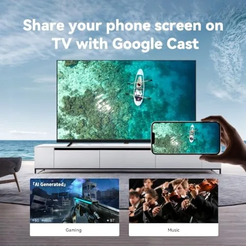FPD television compared with a 4K model of similar size