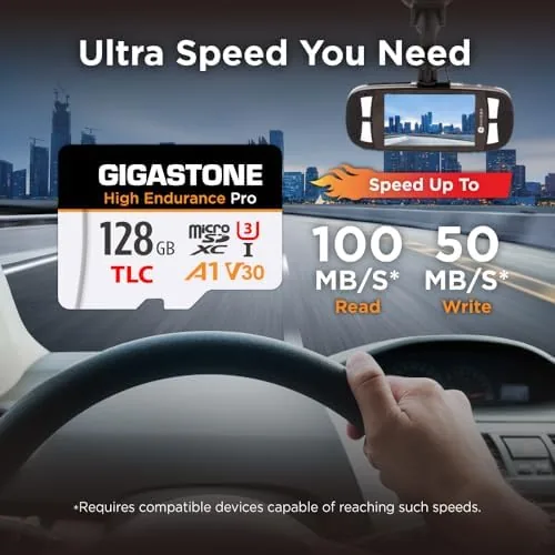 Close look at the 【5 Yrs Free Data Recovery】【Dash Cam】 GIGASTONE 128GB Micro SD build quality
