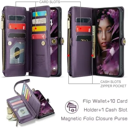 Close look at the Defencase for Samsung Galaxy A16 5G Wallet Case with Card build quality