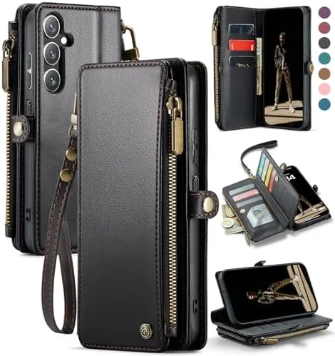 Overview of the Defencase for Samsung Galaxy A16 5G Wallet Case with Card