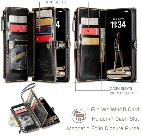 Close look at the Defencase for Samsung Galaxy A16 5G Wallet Case with Card build quality