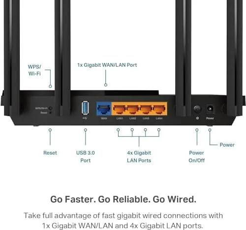 Smartphone showing the TP-Link app with router settings and speed test